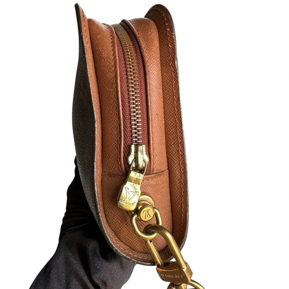 Stunning Brown and Gold Monogram Pouch